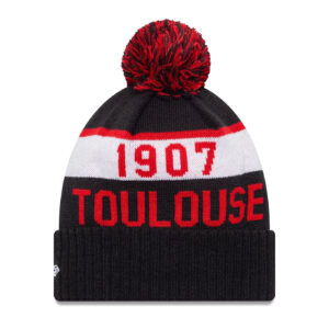 Bonnet à Pompon Sport Stade Toulousain New Era Noir, rouge et blanc 60684858 Dos