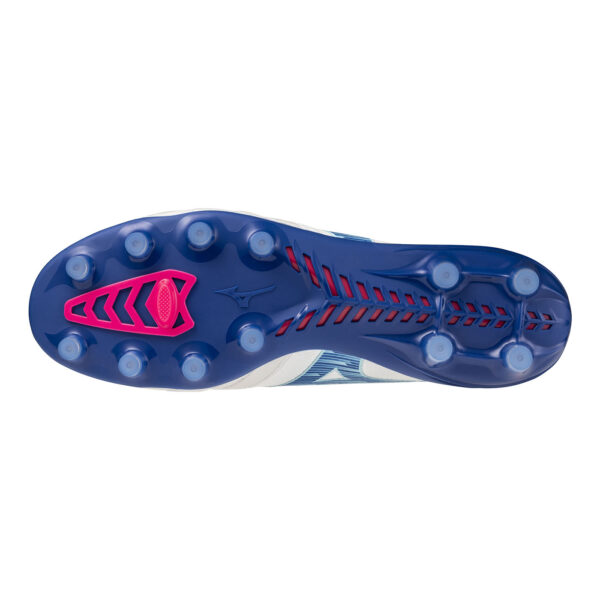 Crampons Mizuno Morelia Neo IV B Elite Blanc, bleu et rose P1GA254225 Bottom
