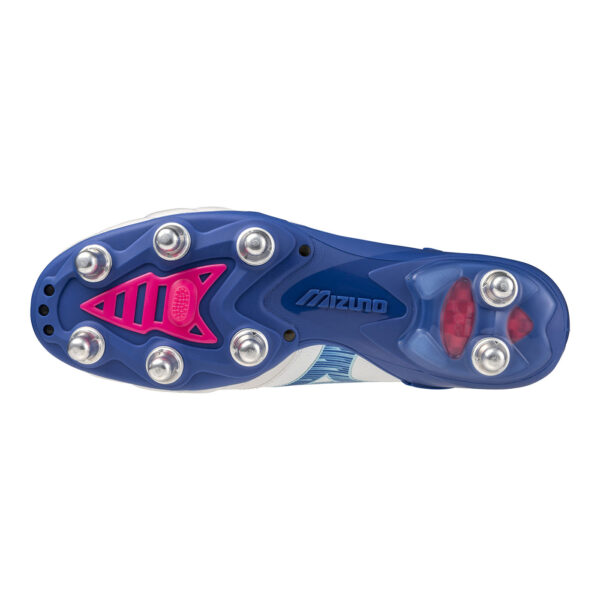 Crampons Mizuno Morelia Neo IV B Elite SI Blanc et bleu P1GC254325 Bottom