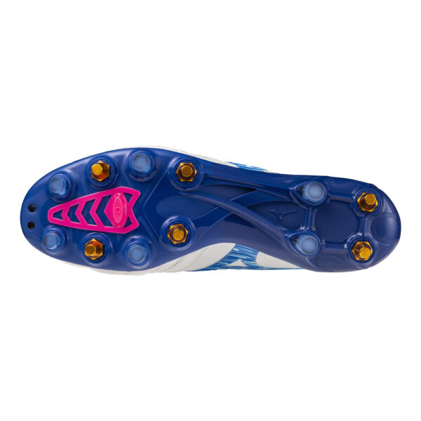 Crampons Mizuno Morelia Neo IV Beta Japan Mix Blanc et bleu P1GC254025 Bottom