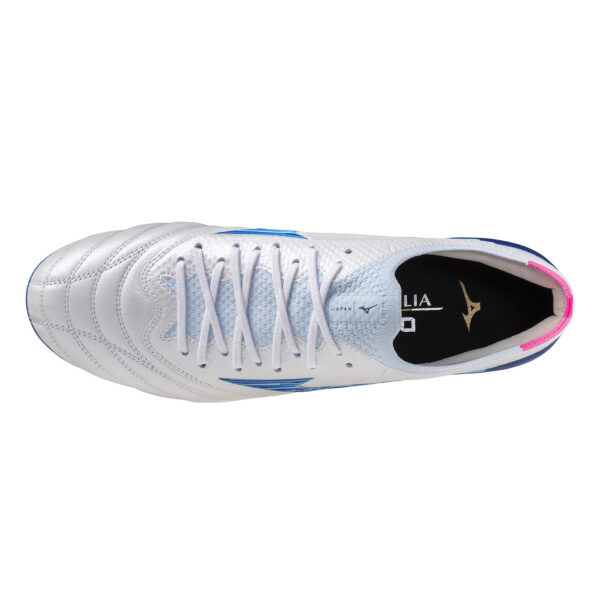 Crampons Mizuno Morelia Neo IV Beta Japan Mix Blanc et bleu P1GC254025 Top
