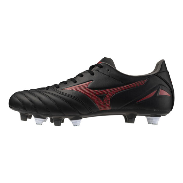Crampons Mizuno Morelia Neo IV Pro Mix Noir et rouge P1GC253400 Lateral