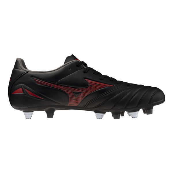 Crampons Mizuno Morelia Neo IV Pro Mix Noir et rouge P1GC253400 Medial