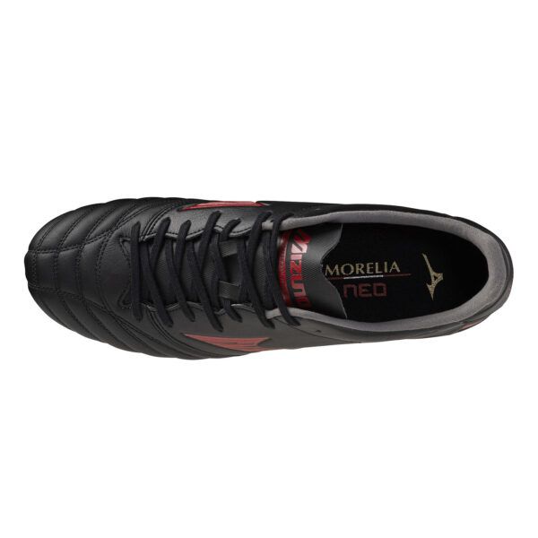 Crampons Mizuno Morelia Neo IV Pro Mix Noir et rouge P1GC253400 Top