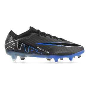Crampons Nike Air Zoom Mercurial Vapor 15 Elite SG Pro Anti-Clog Shadow Noir et bleu DJ5168 040 Lateral