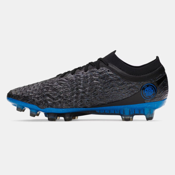 Crampons de football UA Magnetico Elite 5 FG Noir et bleu 6000544-001 Medial