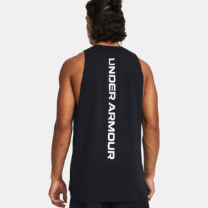 Débardeur UA Zone pour homme Under armour Noir et blanc 1361901-005 Vue porté de dos