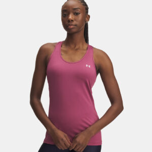 Débardeur pour femme UA HeatGear® Armour Racer Fuchsia 1328962-659 Vue porté de face