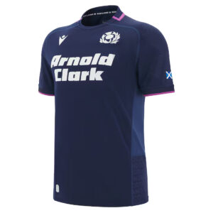 Maillot de match Replica Domicile Écosse Rugby Bleu marine 40007081 Face Lateral