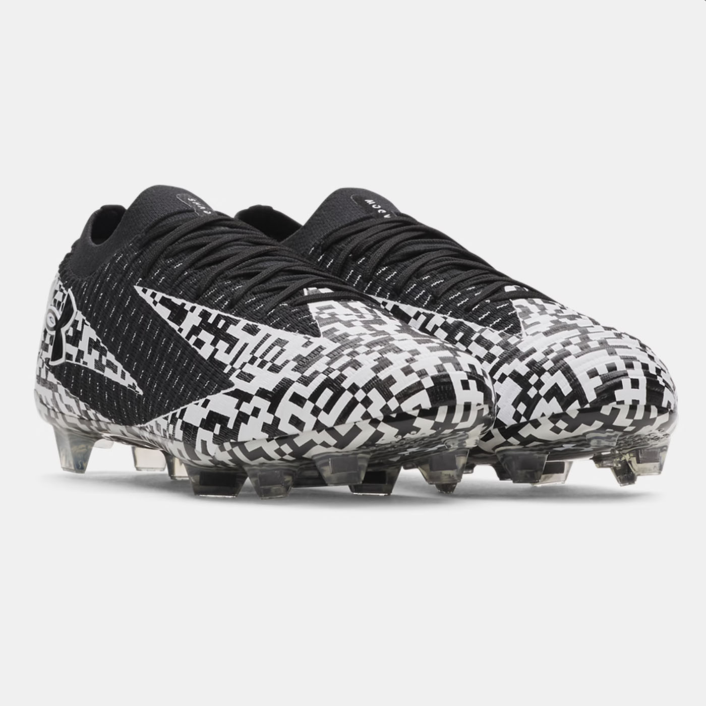 Crampons UA Shadow Elite 3 FG Under Armour Noir et blanc 3028288-006 Pair Lateral Front Top