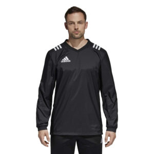 Sweat de pluie d'entrainement Adidas Rugby Contact Top Noir CBR117 Vue porté de face
