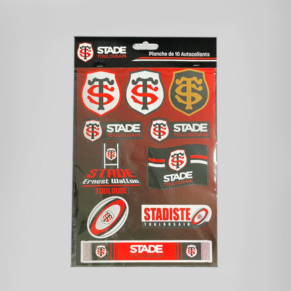 Stade Toulousain Lot De 2 Autocollants Rugby 10cm - Sticker Officiel Supporter