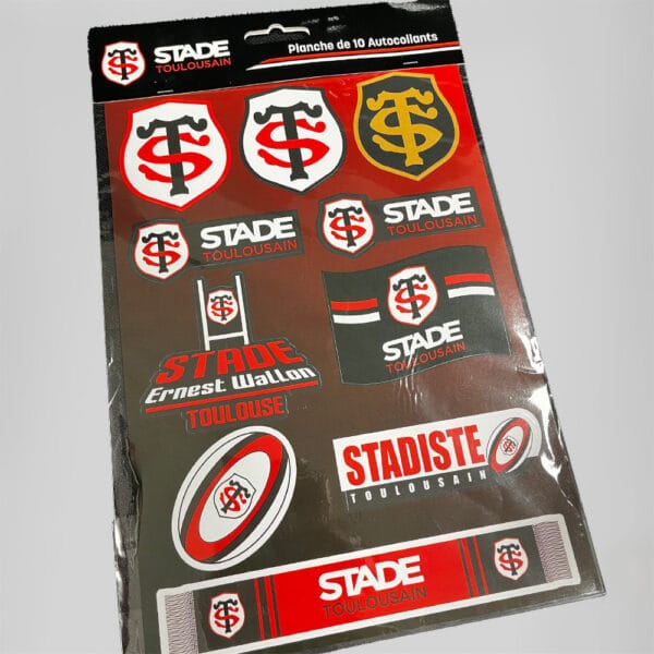 10 Stickers Stade Toulousain Planche d'autocollants officiels - Format ...