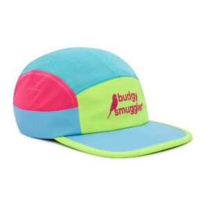 Casquette de running Budgy Smuggler Jaune, Bleu et Rose Face Lateral