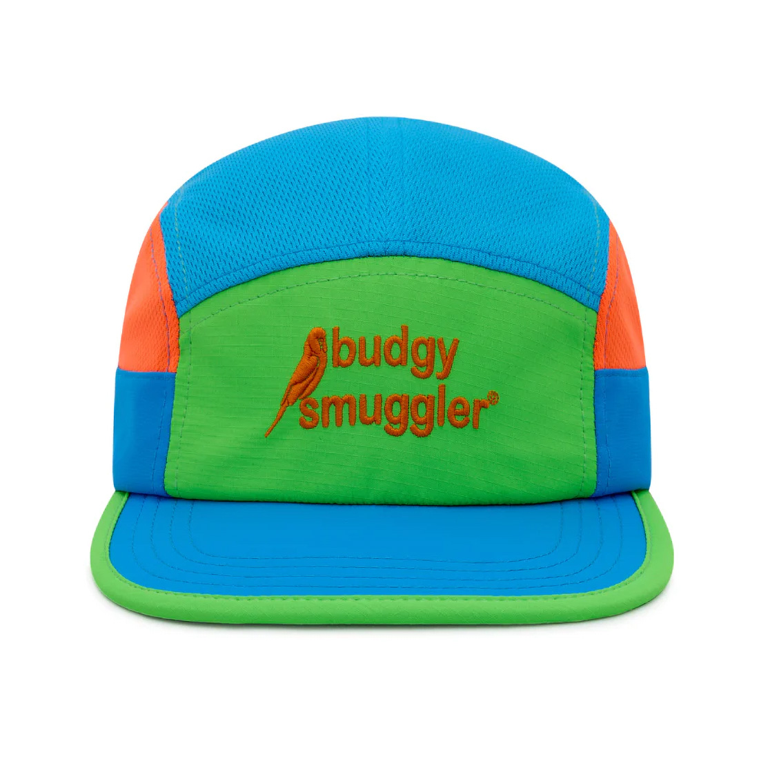 Casquette de running Budgy Smuggler Vert, Orange et Bleu Face