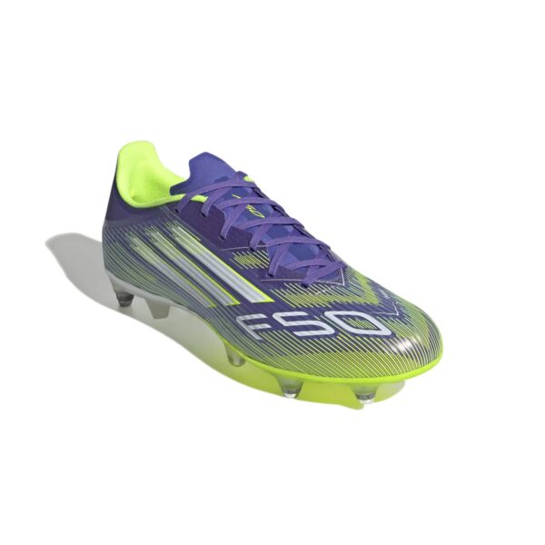 Crampons de foot Adidas F50 League Violet JH7732 Front Lateral Top