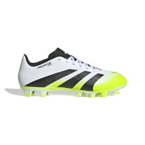 Crampons Adidas Predator Club FG Blanc, noir et jaune JH8847 Lateral