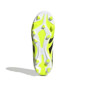 Crampons Adidas Predator Club Junior FG Blanc, noir et jaune pour enfant JH8868 Bottom