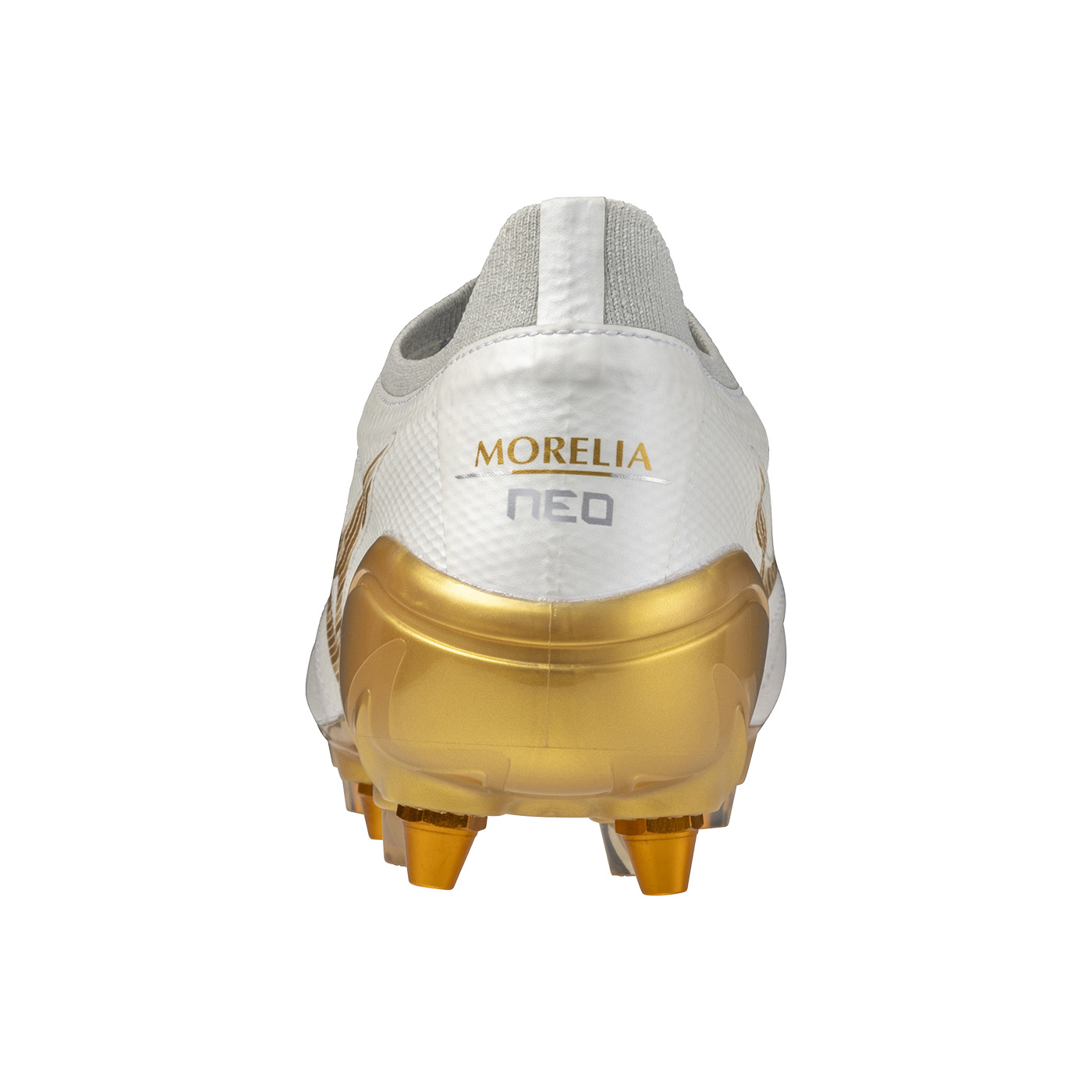 Crampons de rugby Mizuno Morelia Neo IV Beta Elite Mix Blanc et doré P1GC264250 Back