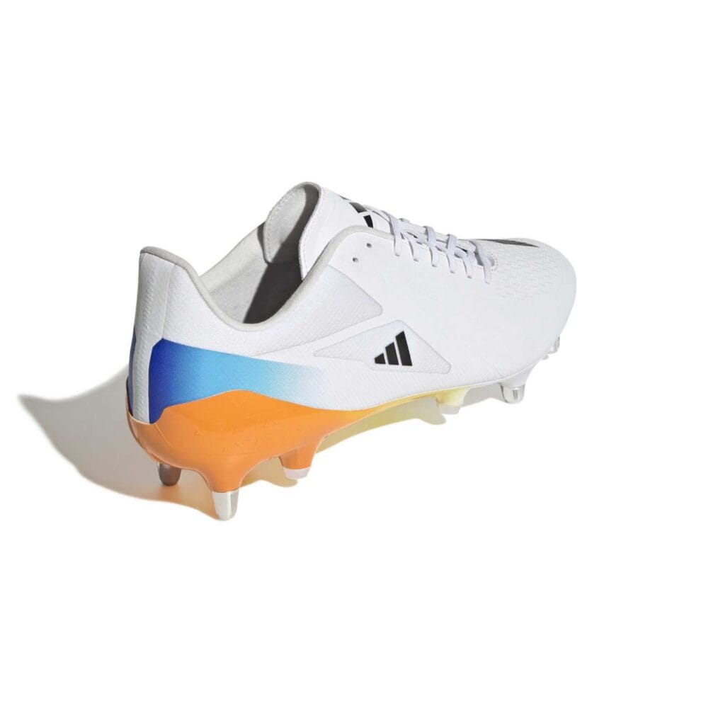 Crampons de rugby Adidas Adizero RS15 Ultimate SG Blanc, orange et bleu ...