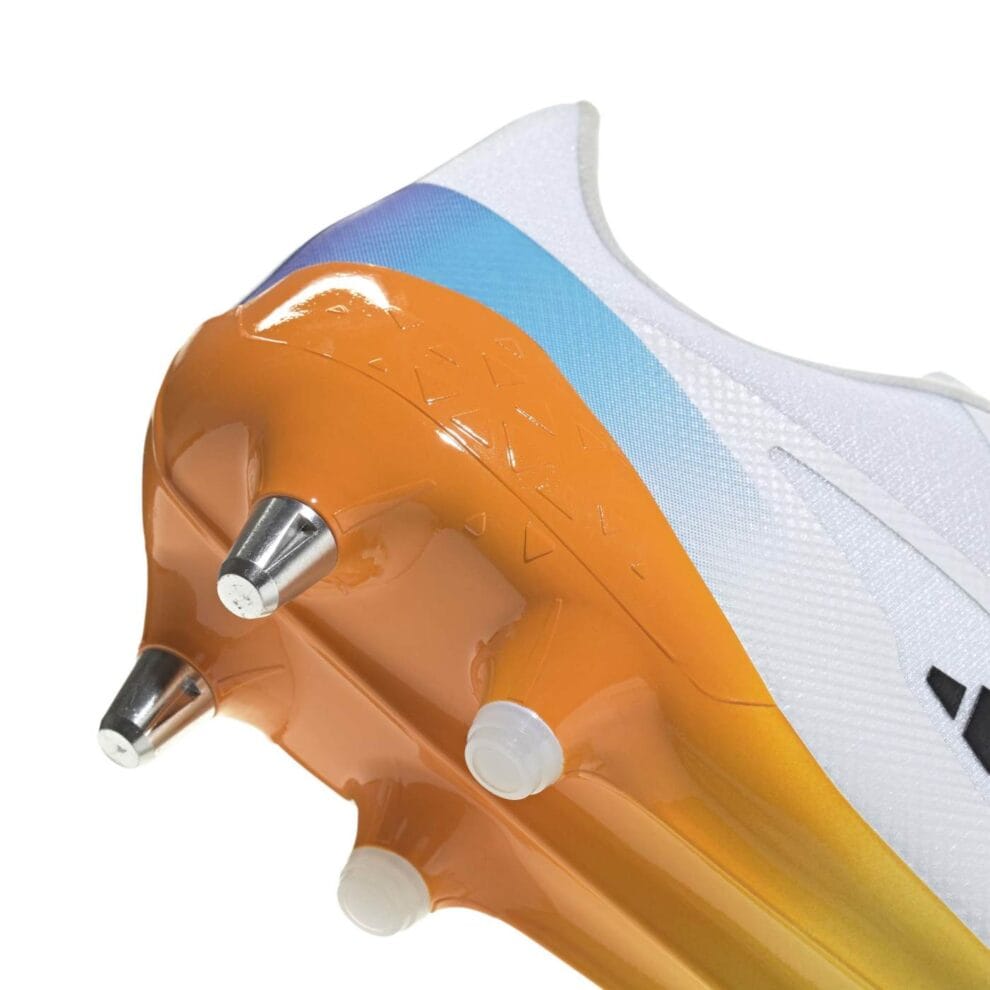 Crampons de rugby Adidas Adizero RS15 Ultimate SG Blanc, orange et bleu ...
