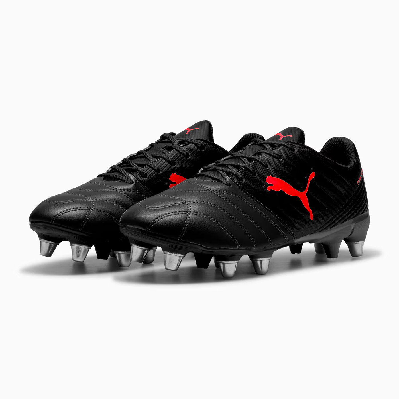 Crampons de rugby Puma Avant Noir et rouge 106715-07 Pair Lateral Front Top