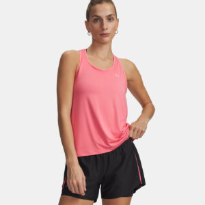 Débardeur UA Tech™ Knockout pour femme Under Armour Rose doux 1389851-600 Vue porté de face