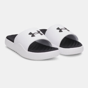 Claquette UA Ignite Pro 8 Frixed Strap Under Armour Blanc 6010383-100 Pair Front Top Lateral