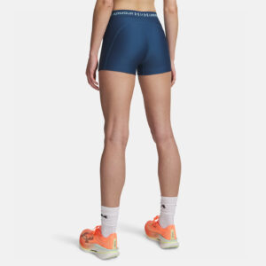 Shorty Under Armour HeatGear® 8cm pour femme Bleu jean 6010725-498 Vue porté de dos