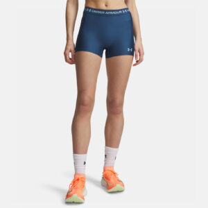 Shorty Under Armour HeatGear® 8cm pour femme Bleu jean 6010725-498 Vue porté de face