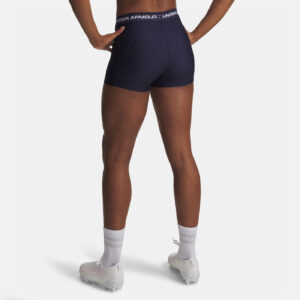 Shorty Under Armour HeatGear® 8cm pour femme Bleu marine nuit 6010725-410 Vue porté de dos