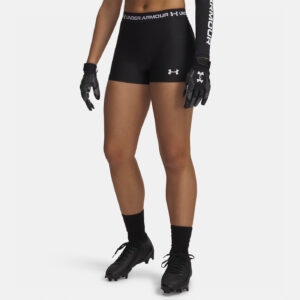 Shorty Under Armour HeatGear® 8cm pour femme Noir ultime 6010725-008 Vue porté de face
