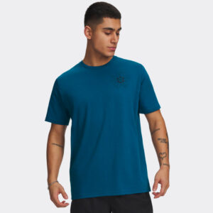 T-shirt UA M Radial pour homme Under Armour Bleu 6009264-498 Vue porté de face