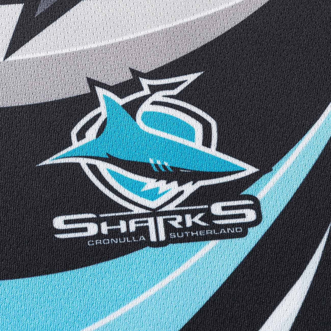 T-shirt d'échauffement Cronulla-Sutherland Sharks NRL Pro Retail CSI-CSR26MT6 Detail Logo Club