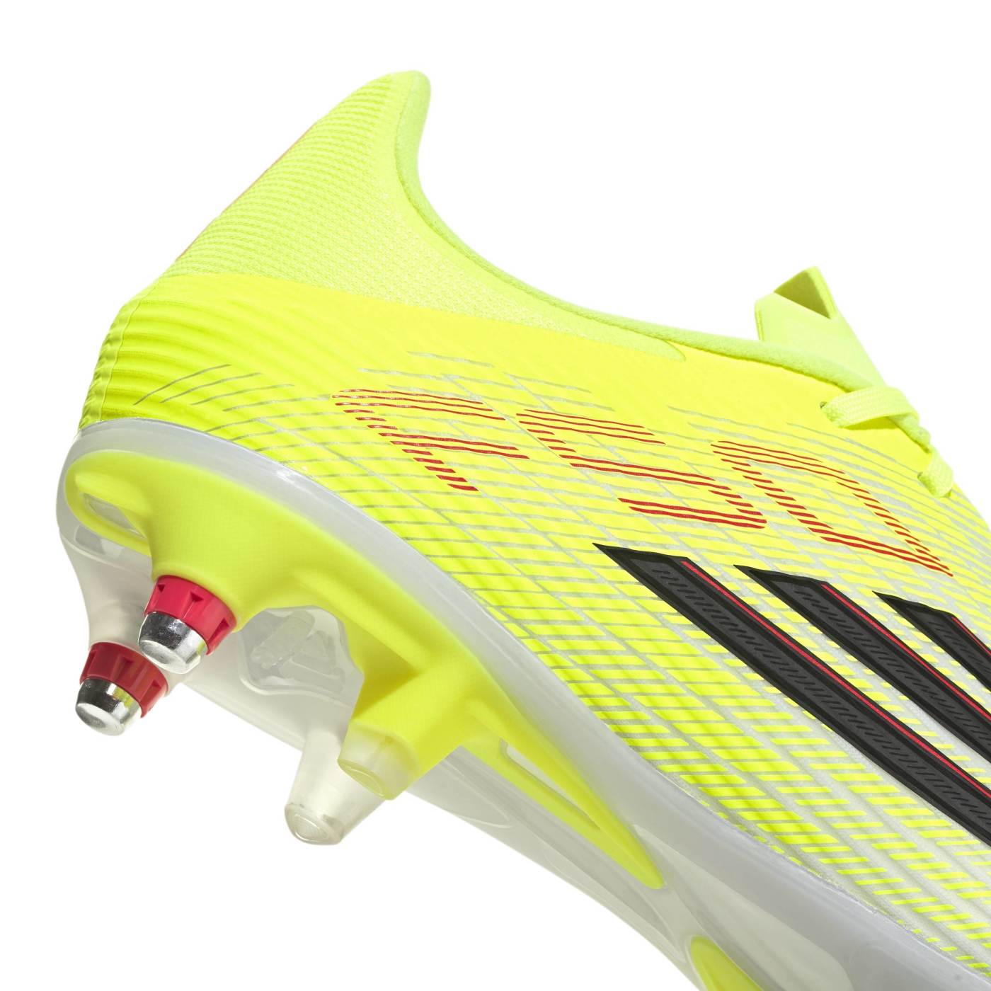 Crampons Adidas F50 League SG Jaune vif et blanc JR8983 Detail Back Lateral