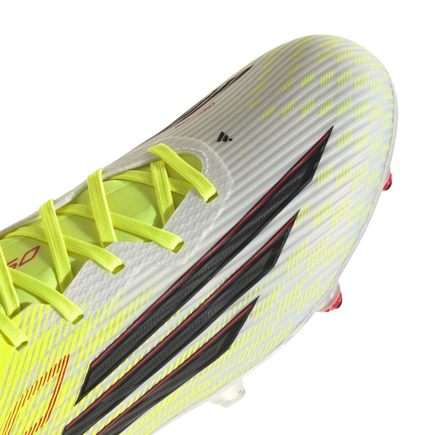 Crampons Adidas F50 League SG Jaune vif et blanc JR8983 Detail Lateral Front Top