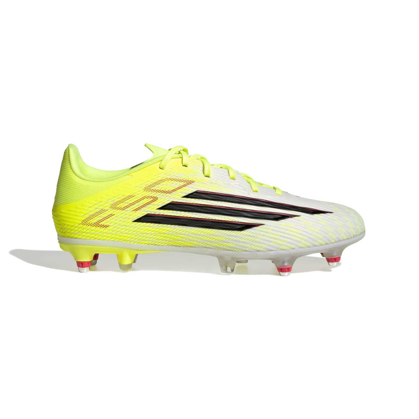 Crampons Adidas F50 League SG Jaune vif et blanc JR8983 Lateral