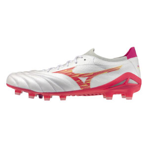 Crampons Mizuno Morelia Neo IV Beta Elite Blanc et rose P1GA264264 Lateral