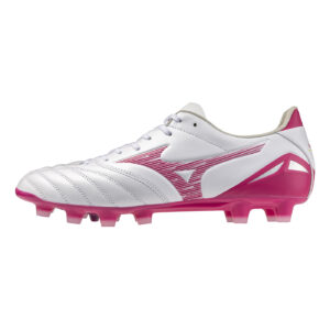 Crampons Mizuno Morelia Neo IV Pro Blanc et fuchsia P1GA263464 Lateral