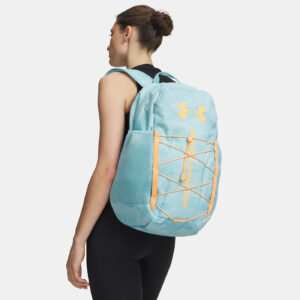 Sac à dos UA Hustle Sport 6.0 Under Armour Bleu clair et orange 26L 6000397-425 Vue porté