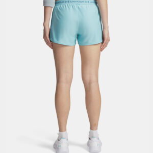 Short UA Tech™ Play Up pour femme Under Armour Bleu ciel 1389882-425 Vue porté de dos