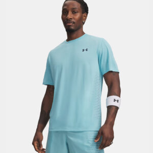 T-shirt UA Tech™ Play pour Homme Under Armour Bleu ciel 6009833-425 Vue porté de face