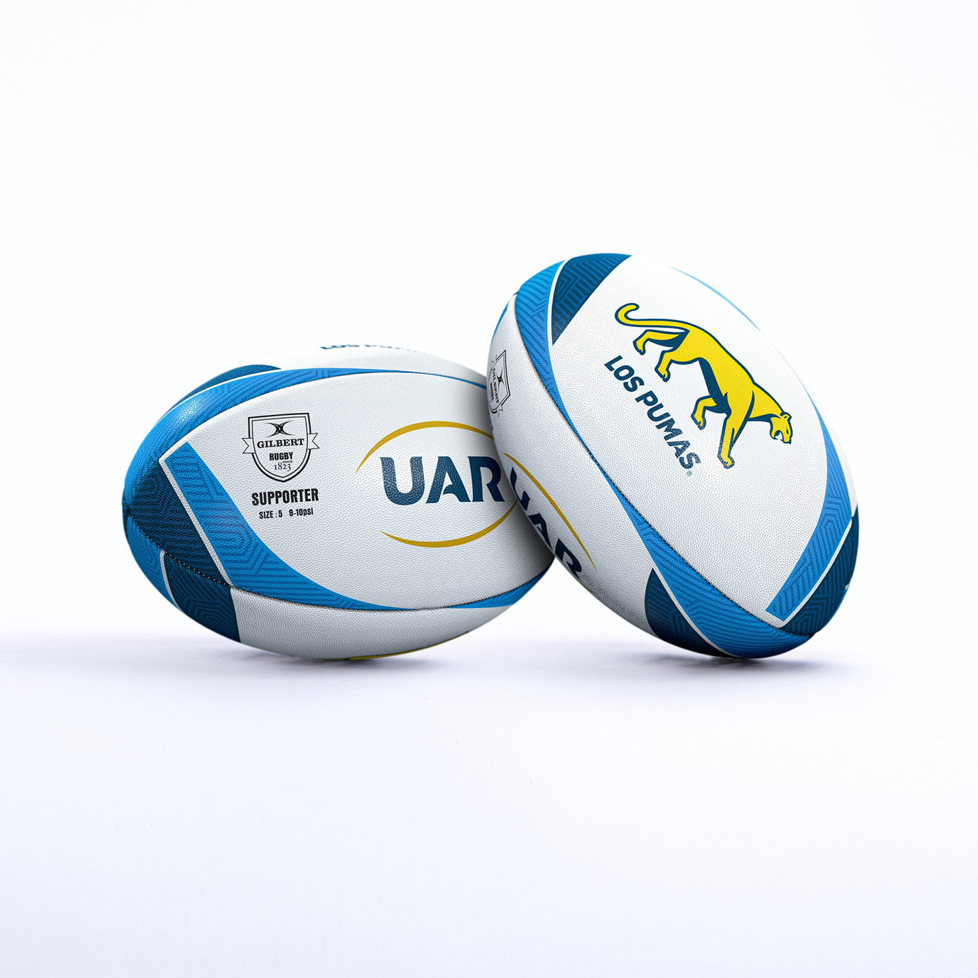 Ballon de rugby Supporter Gilbert Argentine Taille 5 Face et dos