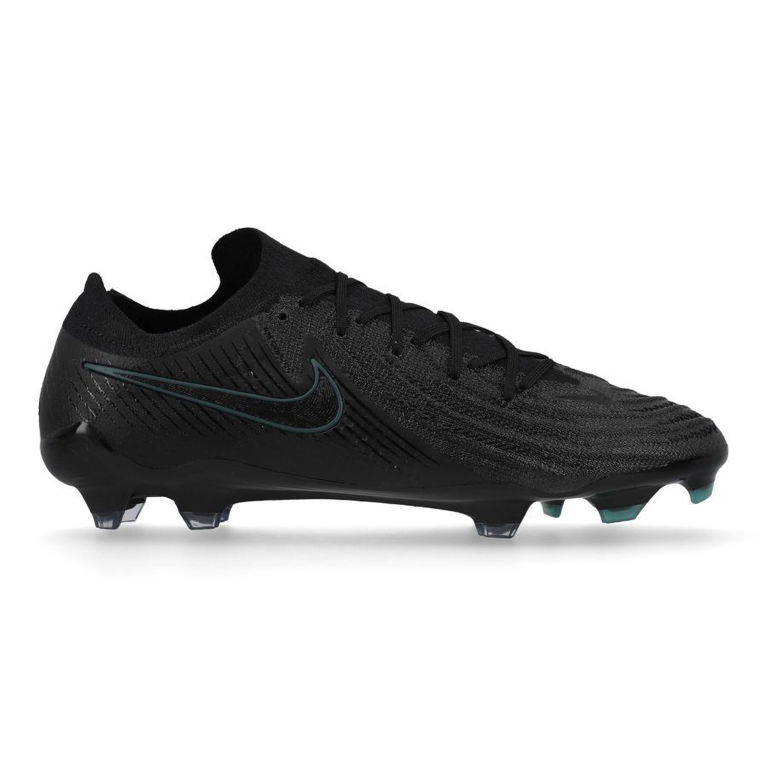 Crampons Nike Phantom GX II Elite FG Shadow Noir et vert nuit FJ2559-002 Lateral