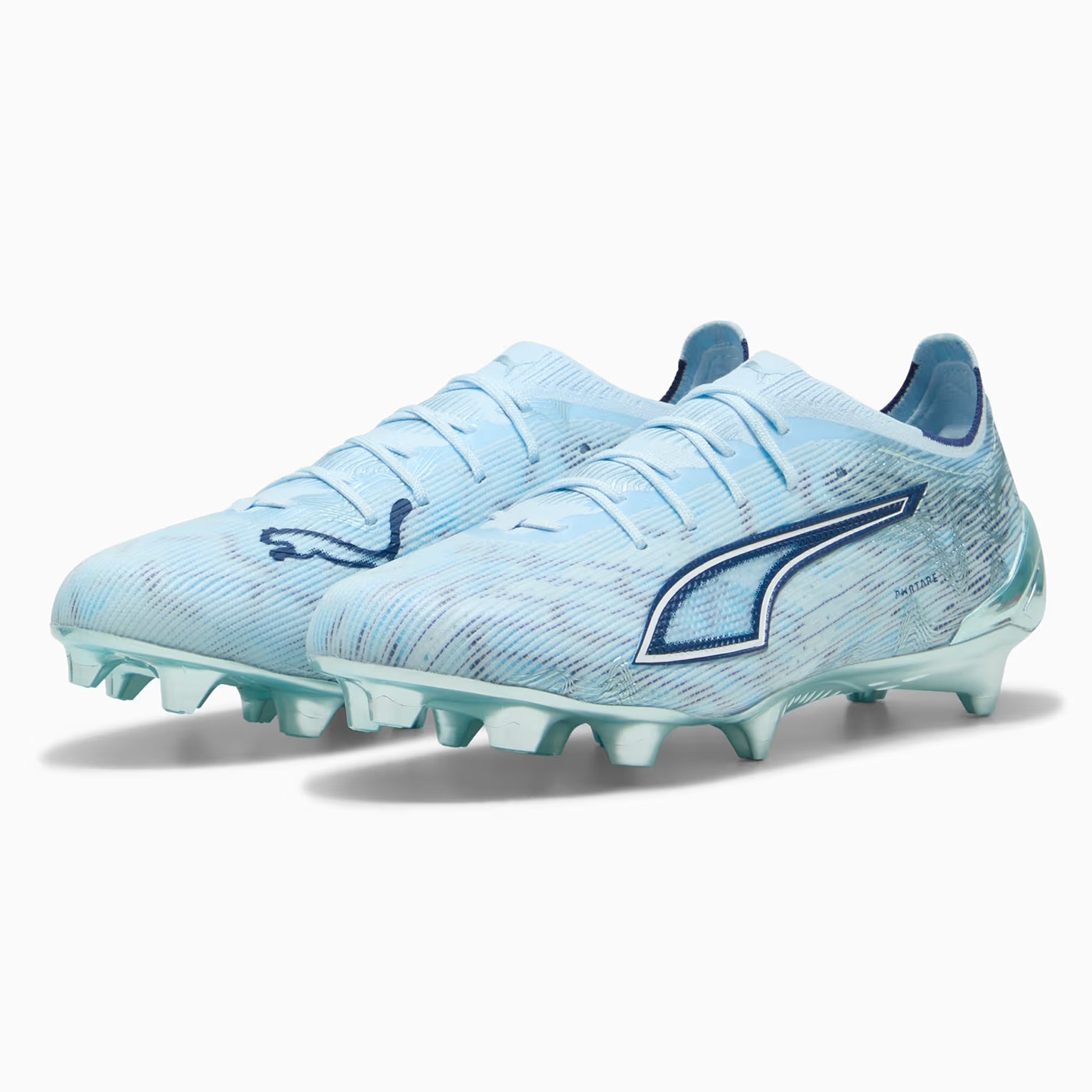 Crampons Puma Ultra 6 Ultimate FG Bleu ciel 108699-03 Pair Lateral Front Top