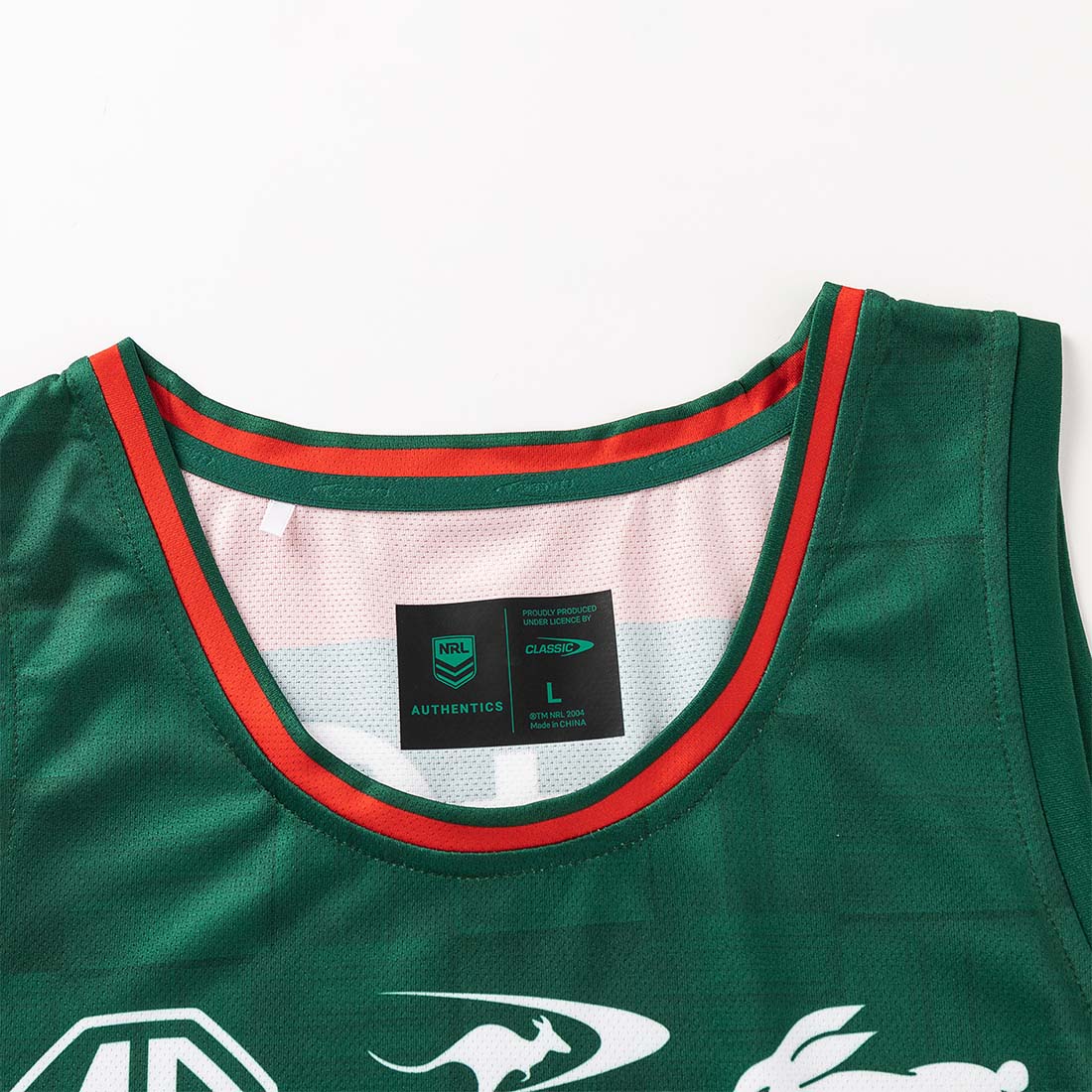 Débardeur d'entrainement Rabbitohs 2026 NRL Pro Singlet CSI-SS26MSI1 Detail Face Haut