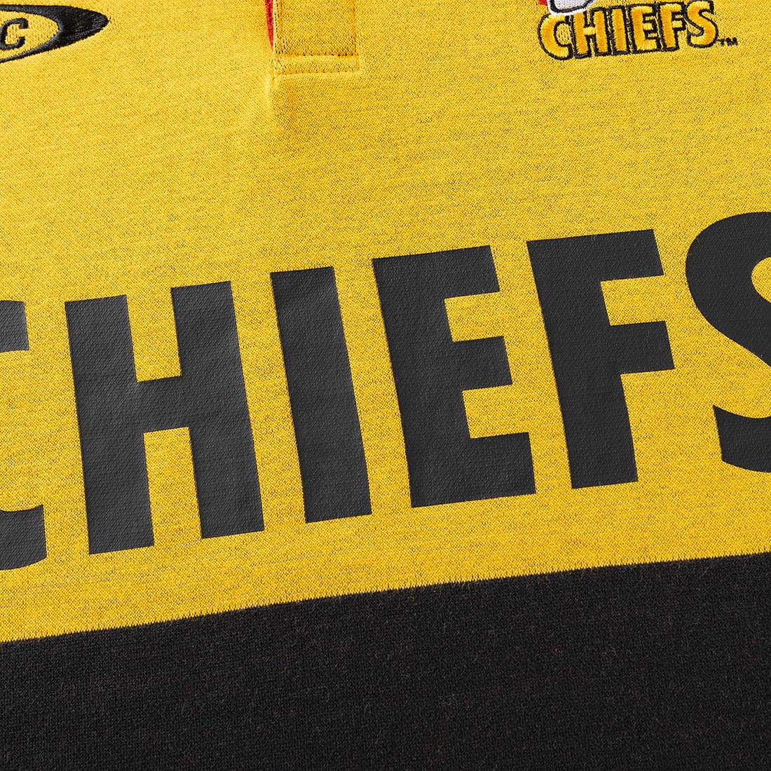 Polo manches courtes Chiefs 2026 Supporter Retro Knit Jersey CSI-CH26SMRJ Detail Face