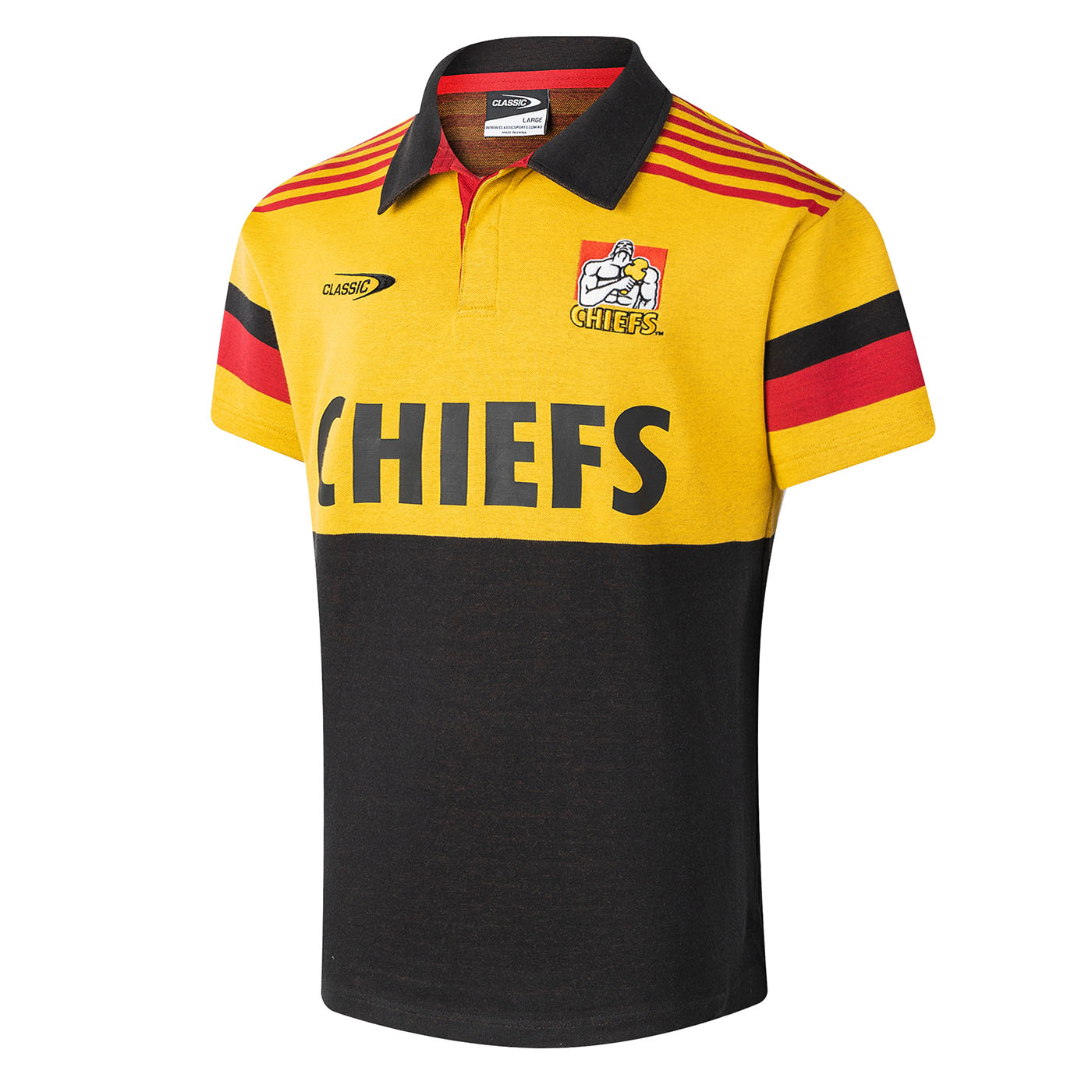 Polo manches courtes Chiefs 2026 Supporter Retro Knit Jersey CSI-CH26SMRJ Face Lateral