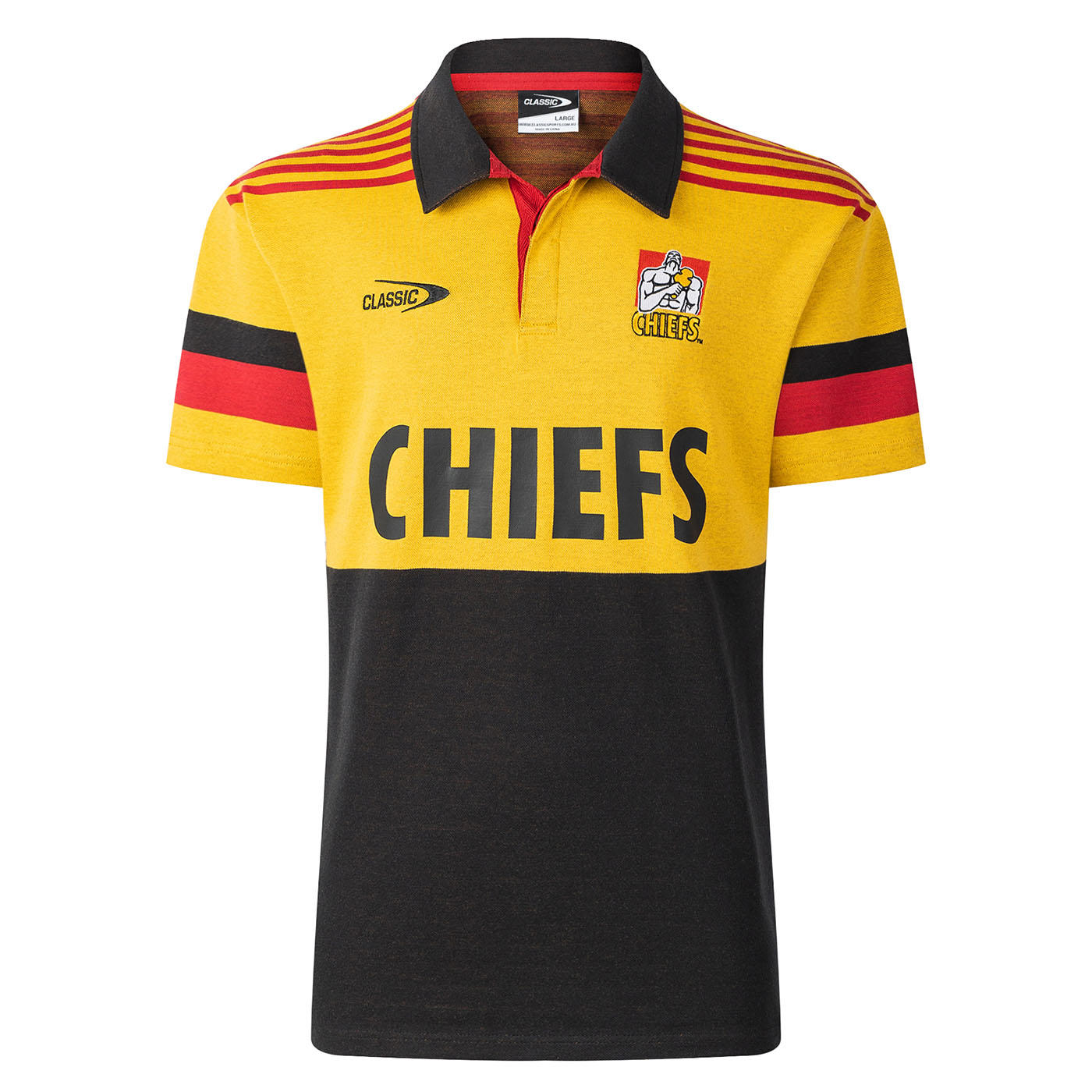 Polo manches courtes Chiefs 2026 Supporter Retro Knit Jersey CSI-CH26SMRJ Face