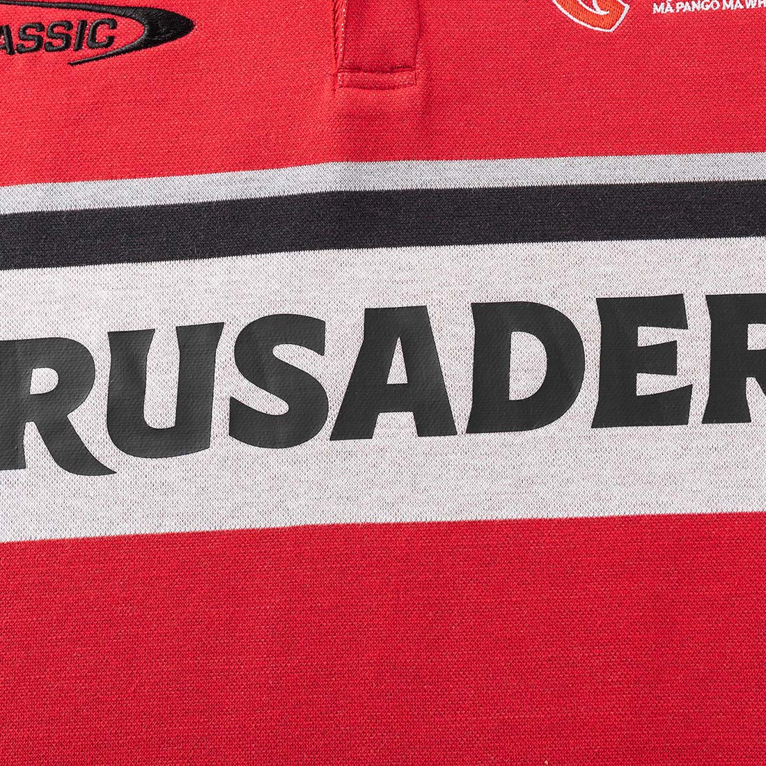 Polo manches courtes Crusaders 2026 Retro Knit Jersey CSI-CRR26SMRJ Detail Face